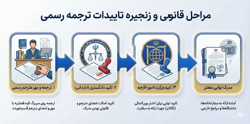 مراحل قانونی ترجمه رسمی